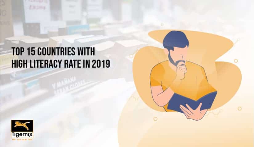 Who are the world's top 15 countries with high literacy rate in 2019
