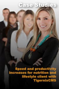 Speed and productivity increases for nutrition and lifestyle client with TigernixCMS