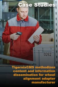 TigernixCMS methodizes content and information dissemination for wheel alignment adapter manufacturer