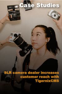 SLR camera dealer increases customer reach with TigernixCMS