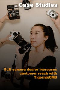SLR camera dealer increases customer reach with TigernixCMS