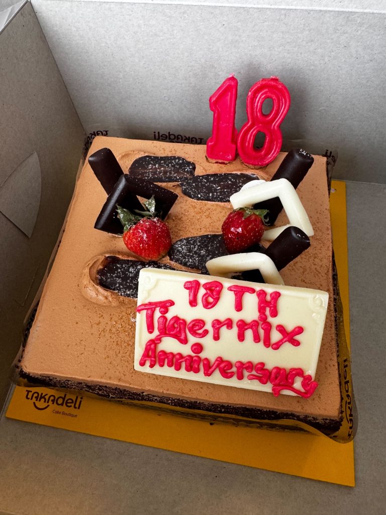Tigernix 18th Anniversary Birthday Cake
