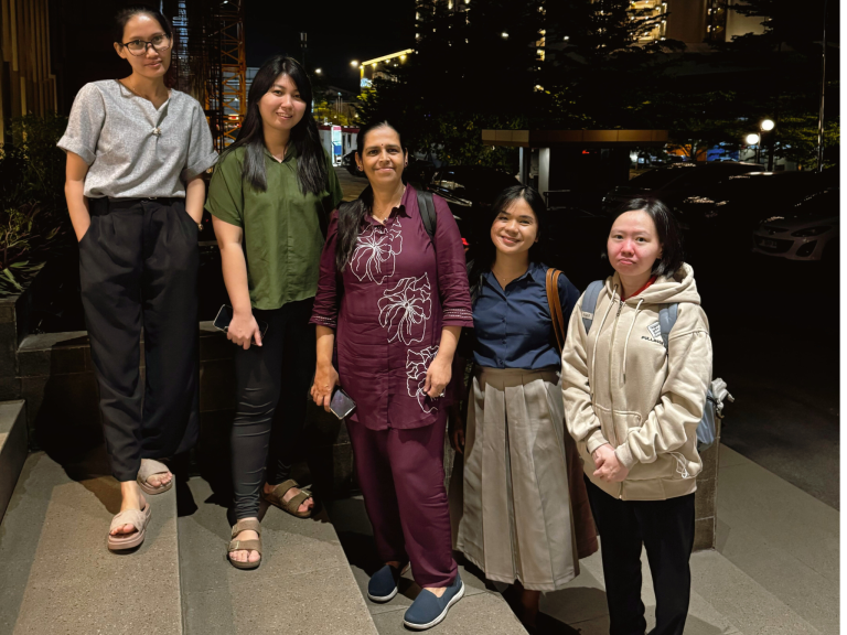 A few Tigernix team members poses to a photo with Mrs Sumitha Chakravarthy